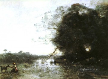 ブルック川の流れ Painting - フランス ル・マレ・オー・グラン・アルブル ジャン・バティスト・カミーユ・コロー・ブルック